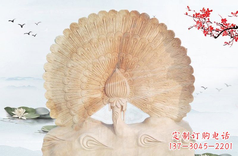泰州晚霞红孔雀雕塑