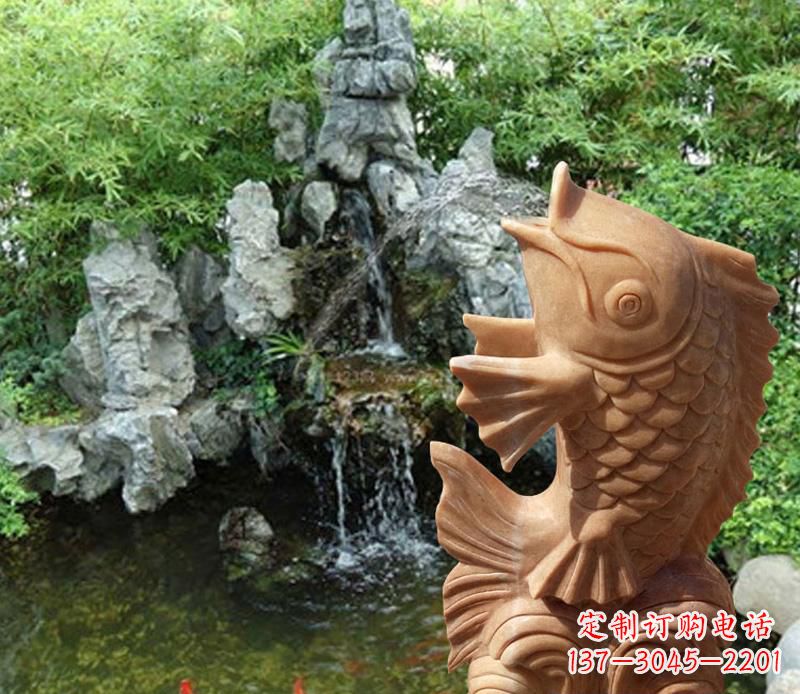 泰州晚霞红鲤鱼喷泉