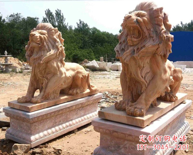 泰州晚霞红欧式狮子雕塑222