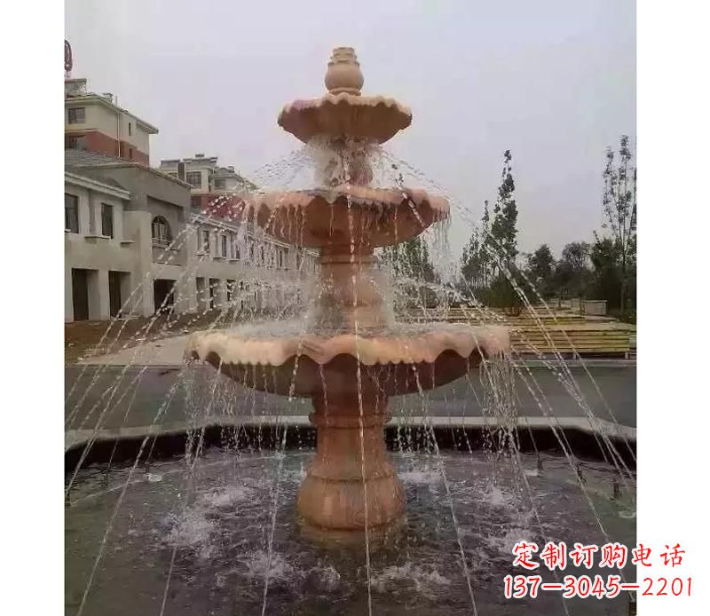 泰州晚霞红喷泉雕塑
