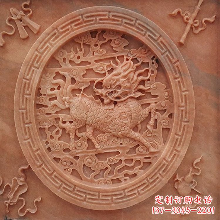泰州晚霞红麒麟建筑装饰壁画