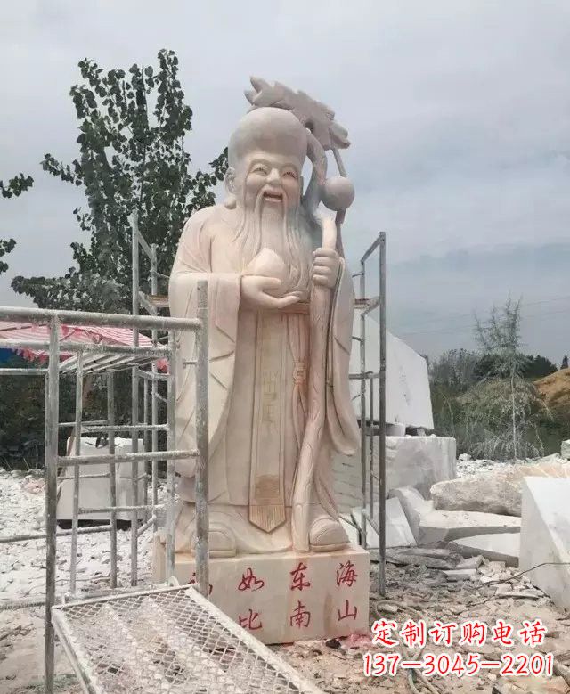 泰州晚霞红神像老寿星雕塑