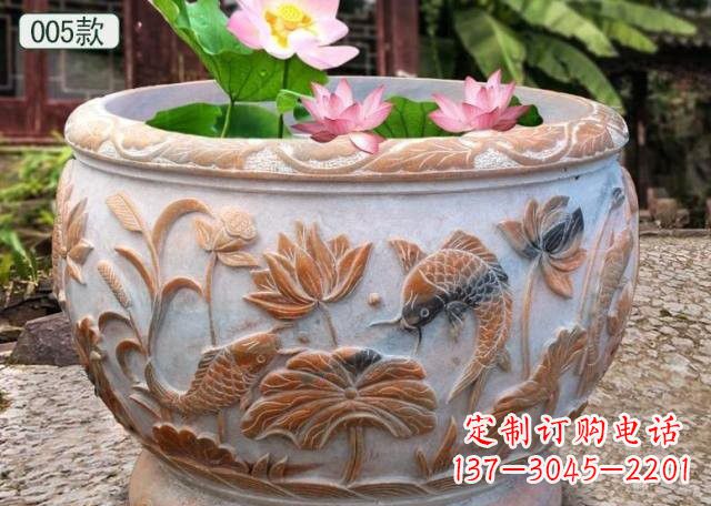 泰州晚霞红水缸鱼缸雕塑