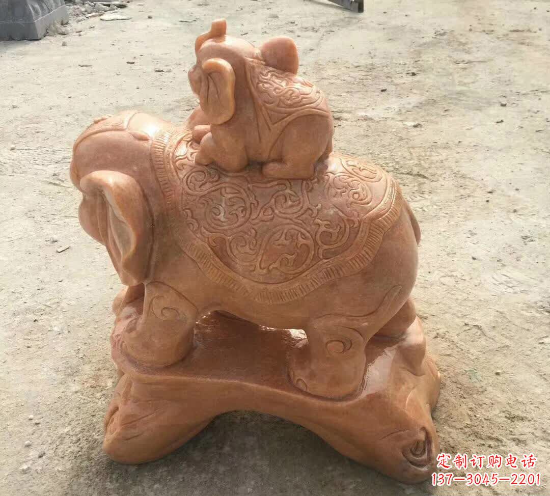 泰州晚霞红小象招财动物