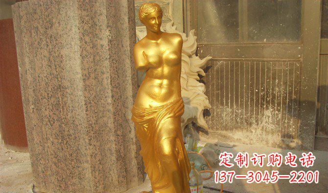 泰州维纳斯玻璃钢仿铜西方人物雕塑 (2)