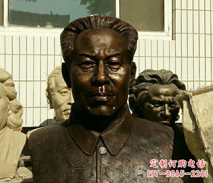 泰州伟人刘少奇胸像铜雕