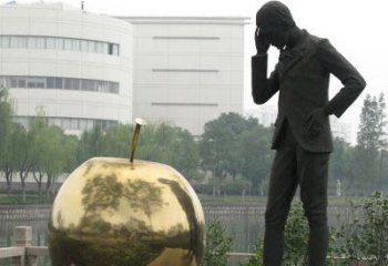 泰州中领雕塑：专业定制精美牛顿铜雕