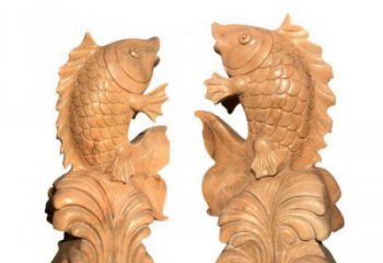 泰州中领雕塑：精美的鲤鱼喷水晚霞红石雕