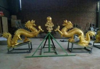 泰州享受经典，领略古老传统，精美特色的双龙戏珠铜雕