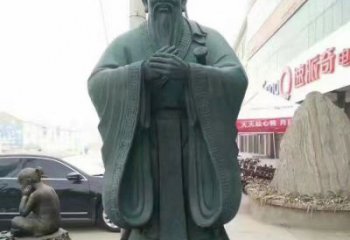 泰州精美的青铜孔子雕像