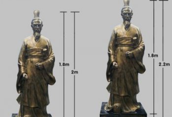 泰州民族英雄屈原铜雕塑