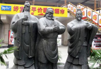 泰州铭记经典：三国英雄关羽雕塑