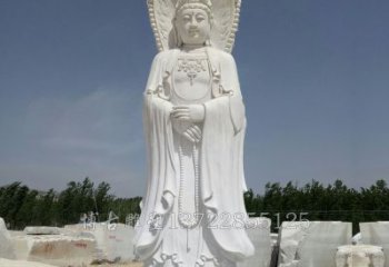 泰州观赏性质的三面观音石雕塑