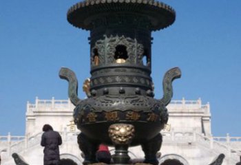 泰州三足香炉铜雕唯美重现历史