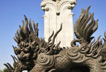 泰州中领雕塑：神兽火麒麟铜雕定制