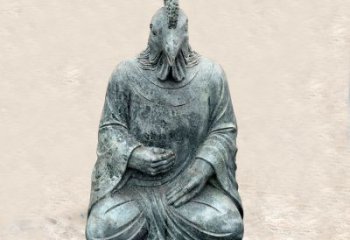 泰州鸡兽融合的象征——全新兽首人身石雕