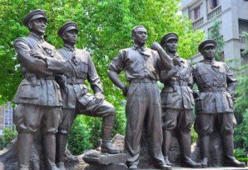 泰州名人元帅铜雕，让你永久记住他们