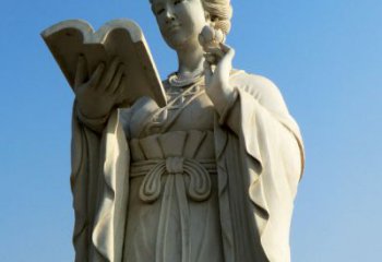泰州十二花神之十一月山茶花王昭君汉白玉美女雕塑