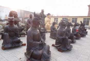 泰州定制十二生肖头像铜雕