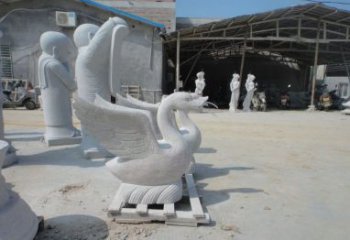 泰州中领雕塑：独具特色的天鹅喷水雕塑