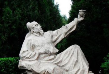 泰州百花齐放的李白雕塑