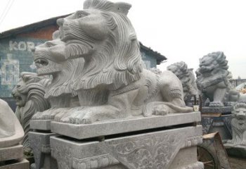 泰州优质石雕汇丰狮子雕塑