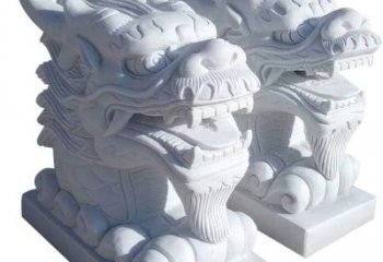 泰州精致石雕龙头雕塑，打造建筑雕塑景观