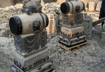 泰州定制大象雕塑石雕门墩，传承中国古典文化