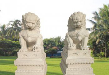 泰州狮子雕塑增添华贵气息
