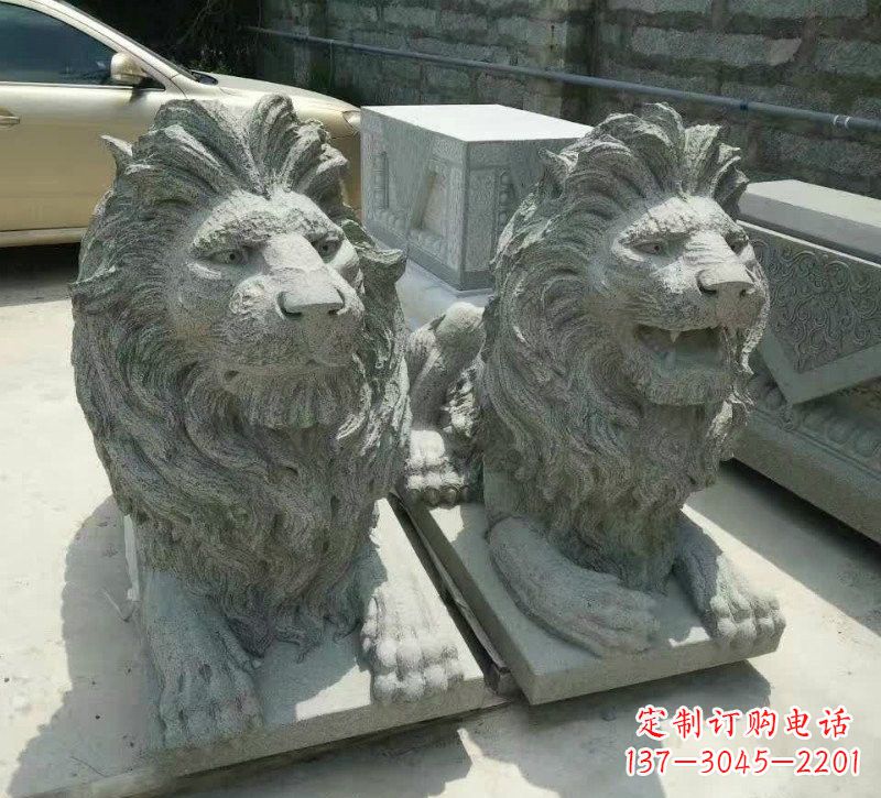泰州卧式狮子石雕