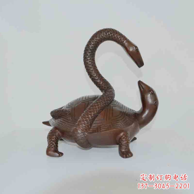 泰州乌龟背蛇龟蛇铜雕
