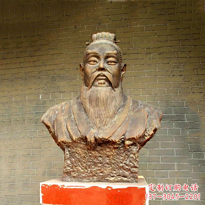 泰州五帝之帝喾半身像胸像雕塑