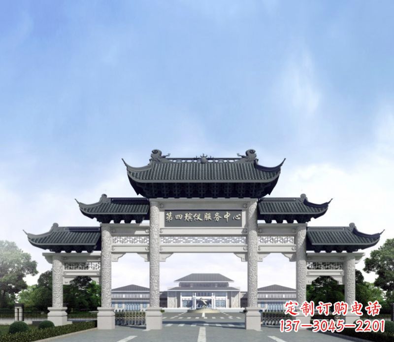 泰州五门景观石牌坊