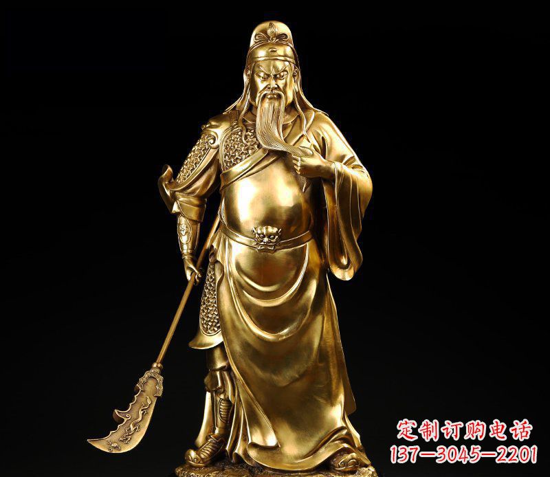 泰州武圣握刀关公铜雕