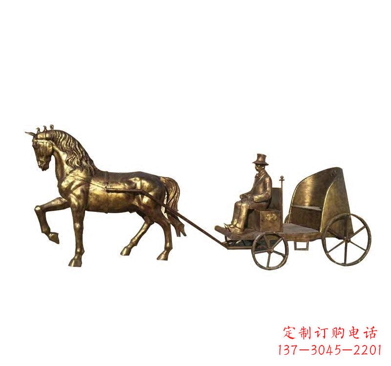 泰州西方马车铜雕