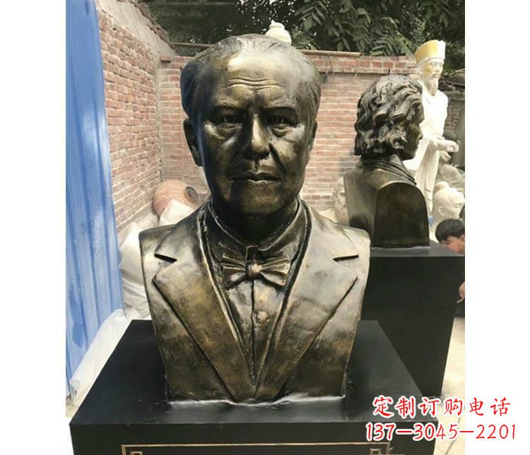 泰州西方名人爱迪生胸像铜雕