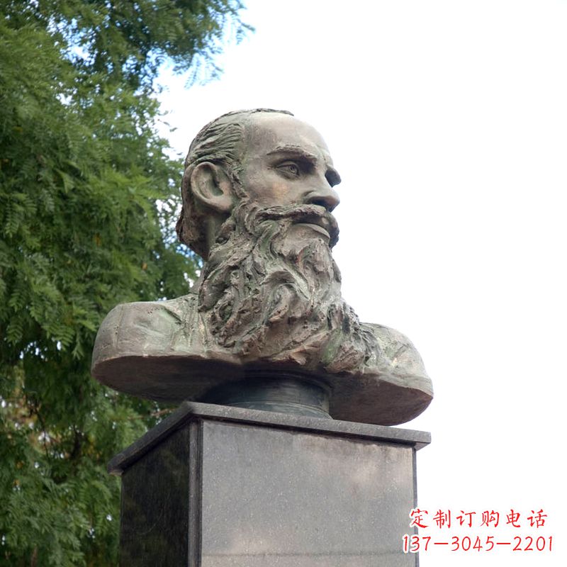 泰州西方名人俄国现实主义作家托尔斯泰胸像雕塑摆件