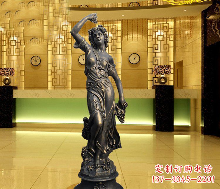 泰州西方女人别墅景观铜雕塑 (2)