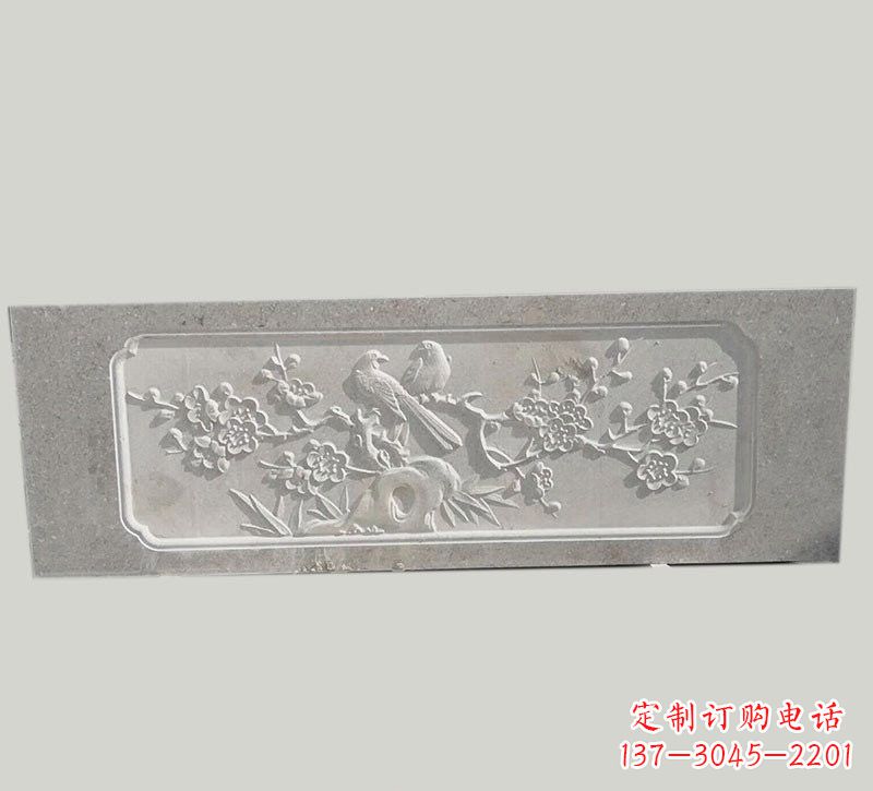 泰州喜鹊登梅浮雕石栏板