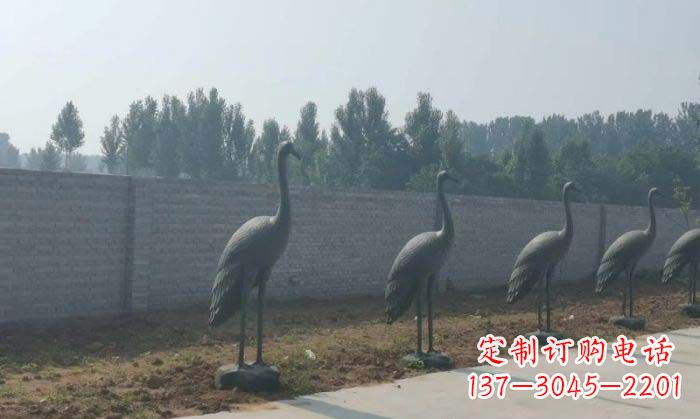 泰州仙鹤抽象铜雕 (2)