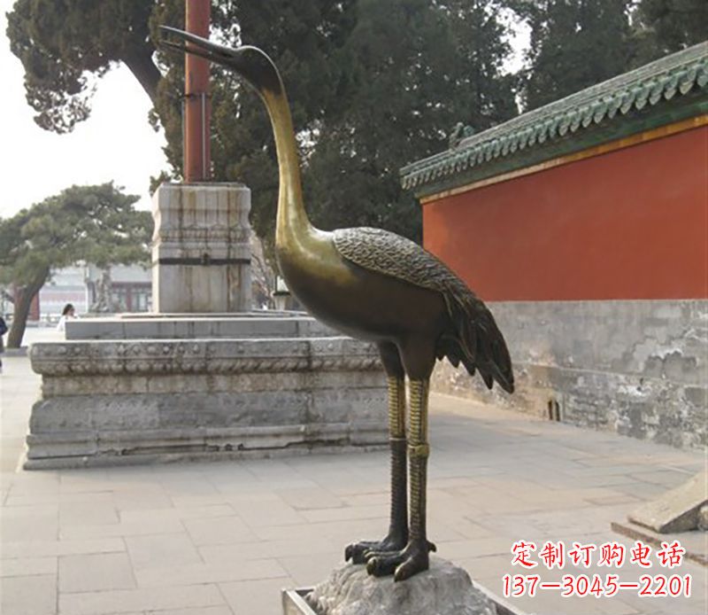 泰州仙鹤动物铜雕 (2)