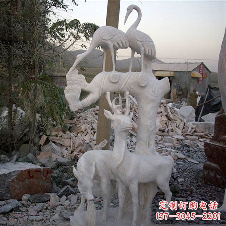 泰州仙鹤石雕景观摆件