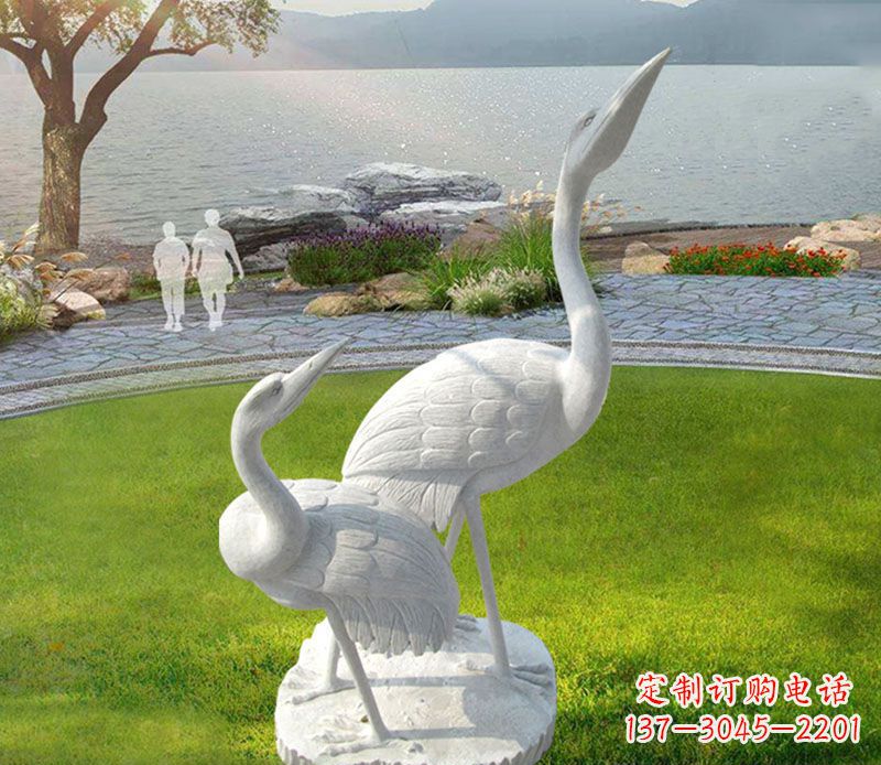 泰州仙鹤石雕公园动物雕塑