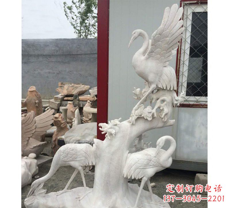 泰州仙鹤松树石雕
