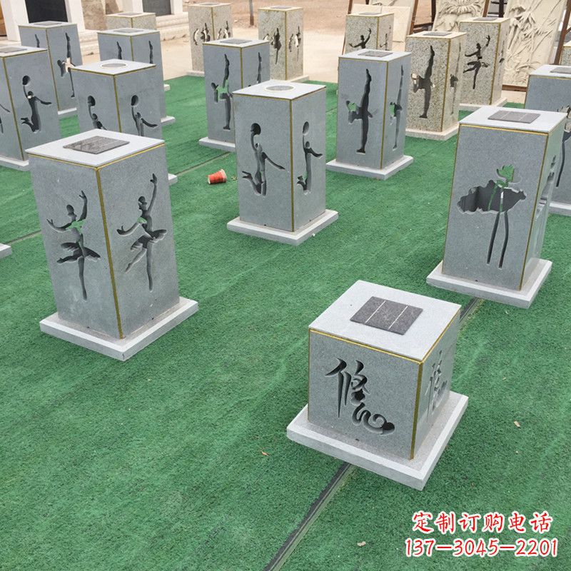 泰州现代镂花石灯