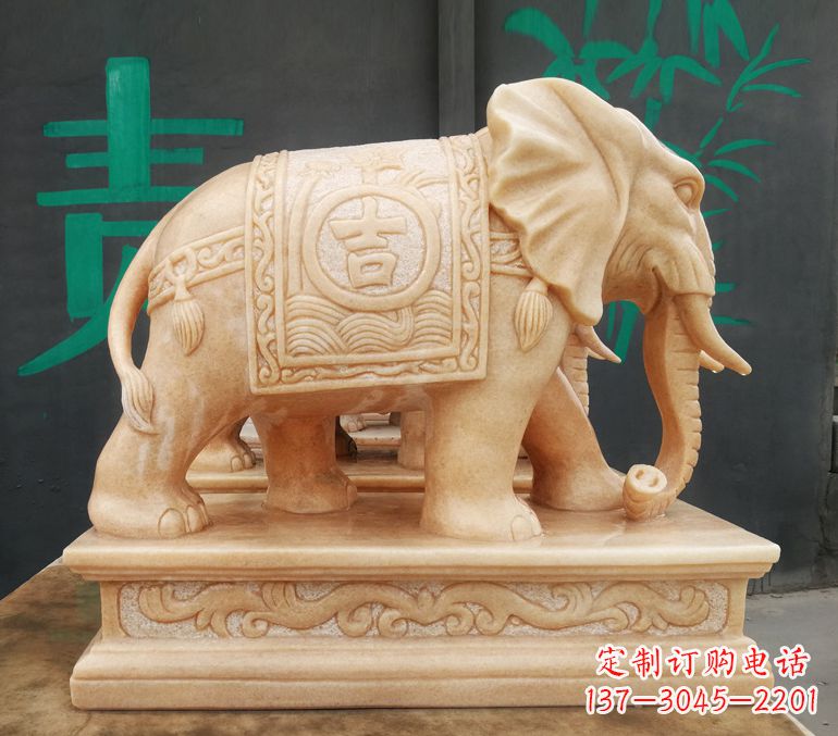 泰州现代石雕大象雕像
