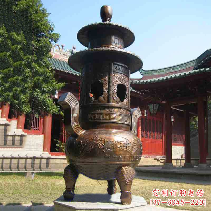 泰州现代铜制香炉铜雕香炉