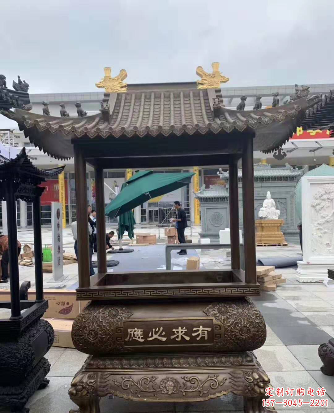 泰州香炉铜雕户外摆件寺庙景观雕塑