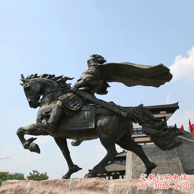 泰州项羽骑马铜雕景观雕塑-景区景点历史名人西楚霸王雕像