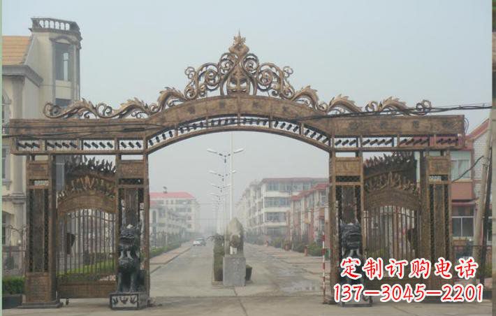泰州小区不锈钢门口牌坊雕塑
